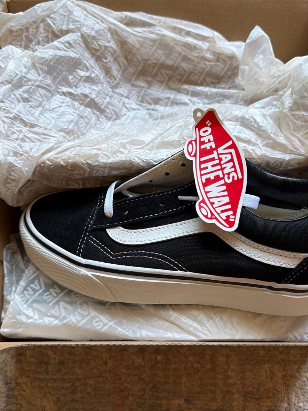 Vans Kids Black & White Classic Old Skool Sneakers
